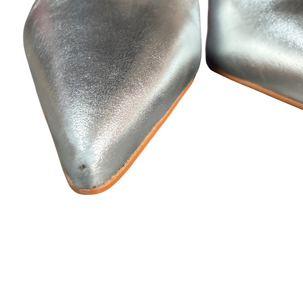 Kenneth Cole Beatrix Pumps Womens 8M‎ Silver Pointed Toe Stiletto Metallic Heels - Picture 8 of 13